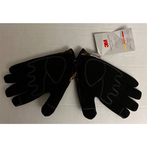 Wells Lamont Work Gloves Mens L Brown Adjustable Strap Camo Insulated - Picture 3 of 11